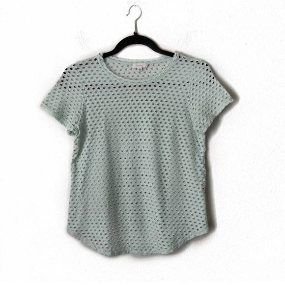 WILFRED Mint Green Mesh Scoop Neck T-shirt XS - Picture 7 of 7